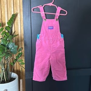 vintage Super rare OshKosh Snowmen lined B'Gosh Vestbak Pink Overall. 24 Mo‎